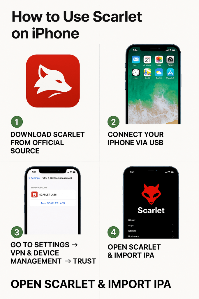 How to use scarlet on iPhone
